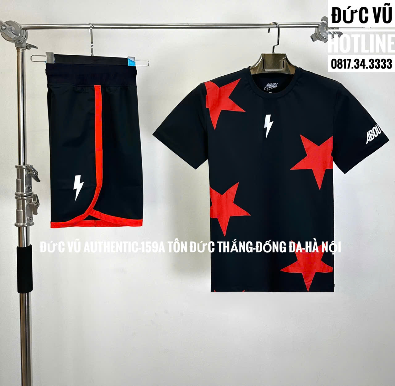 Set thể thao Hydro About Star Power – Đen viền đỏ