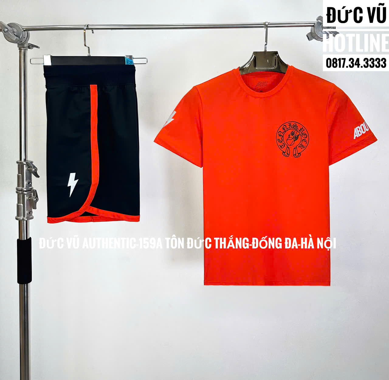 Set thể thao Hydro About Tennis Rock – Đỏ cam phối đen