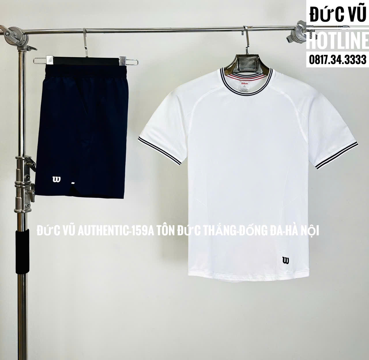 Bộ đồ thể thao nam Wilson White-Navy Set