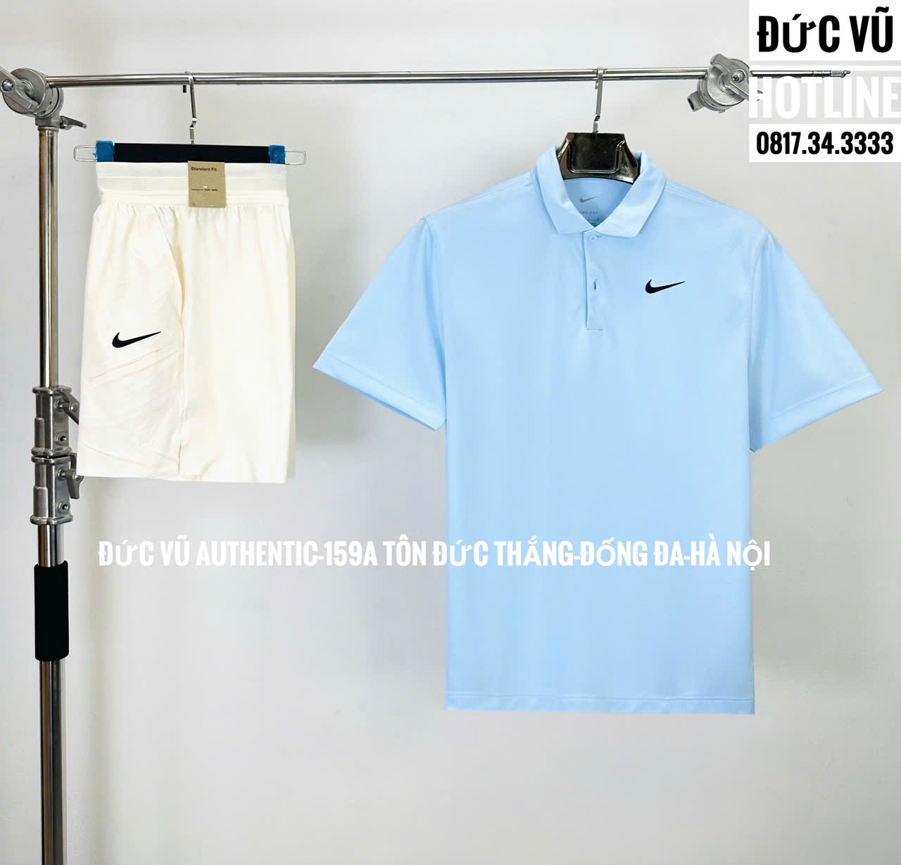 Set thể thao nam Nike Court polo xanh baby  Mô tả: