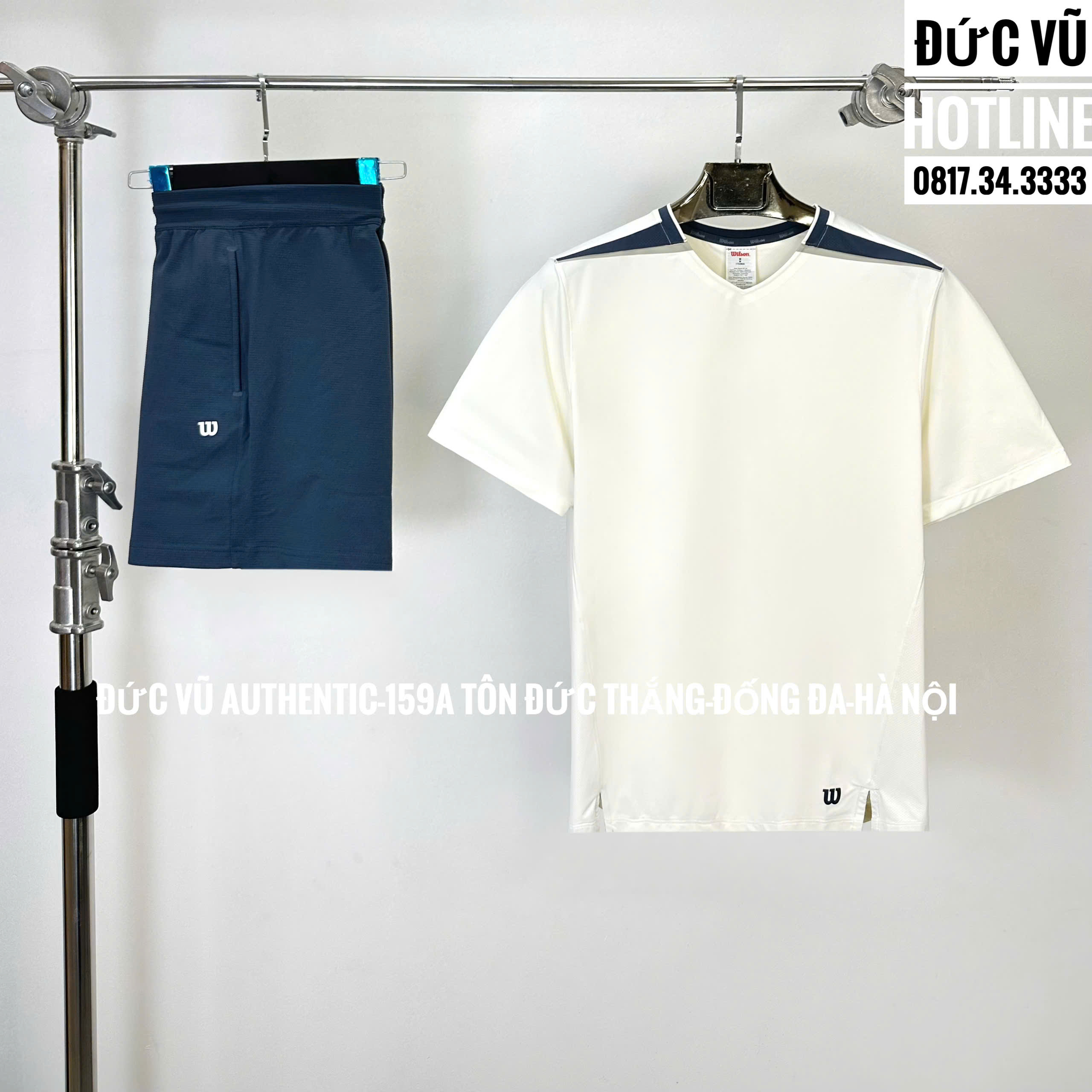 Set thể thao Wilson nam phối màu navy – trắng