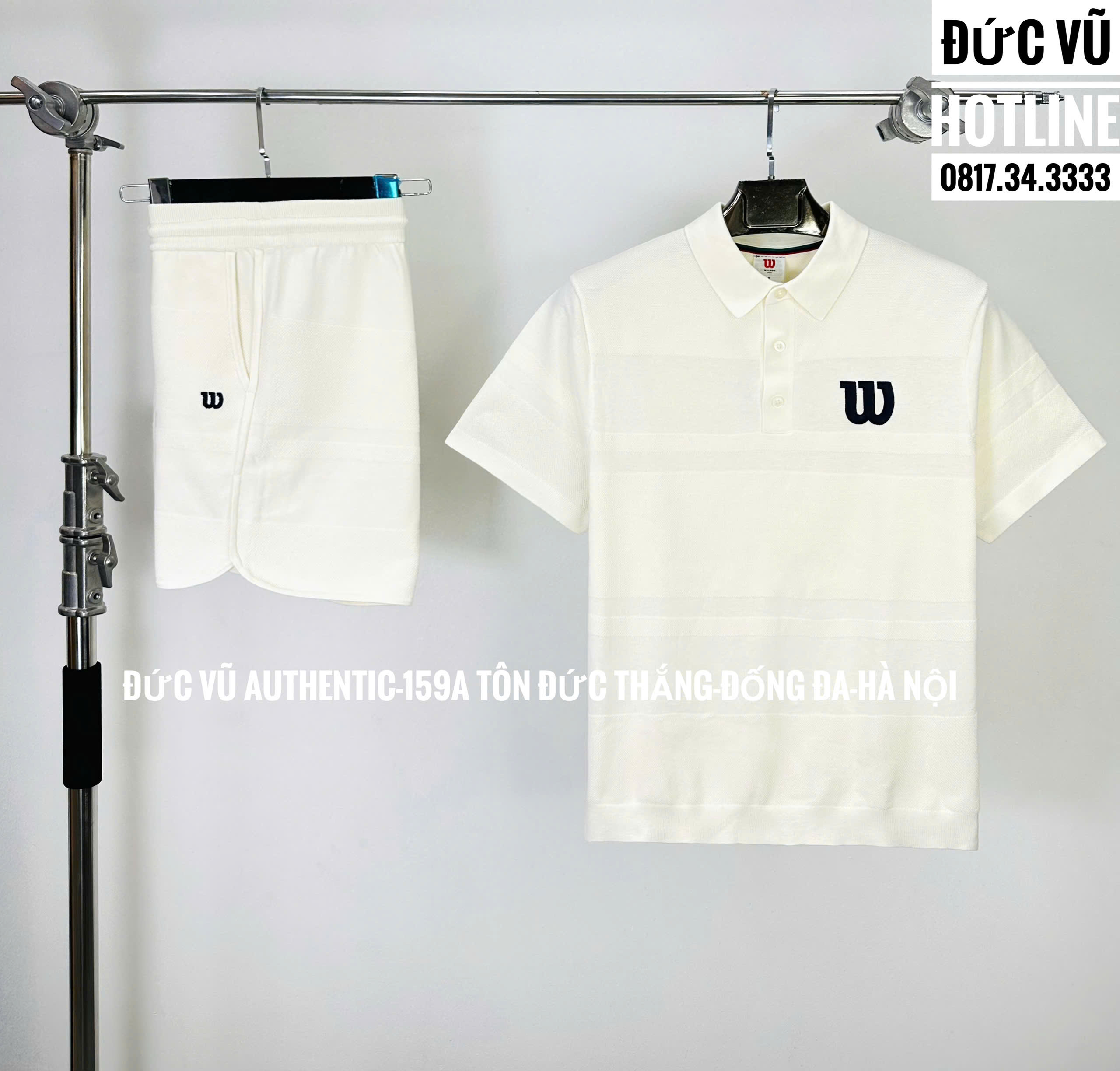 Set thể thao nam Wilson polo màu trắng