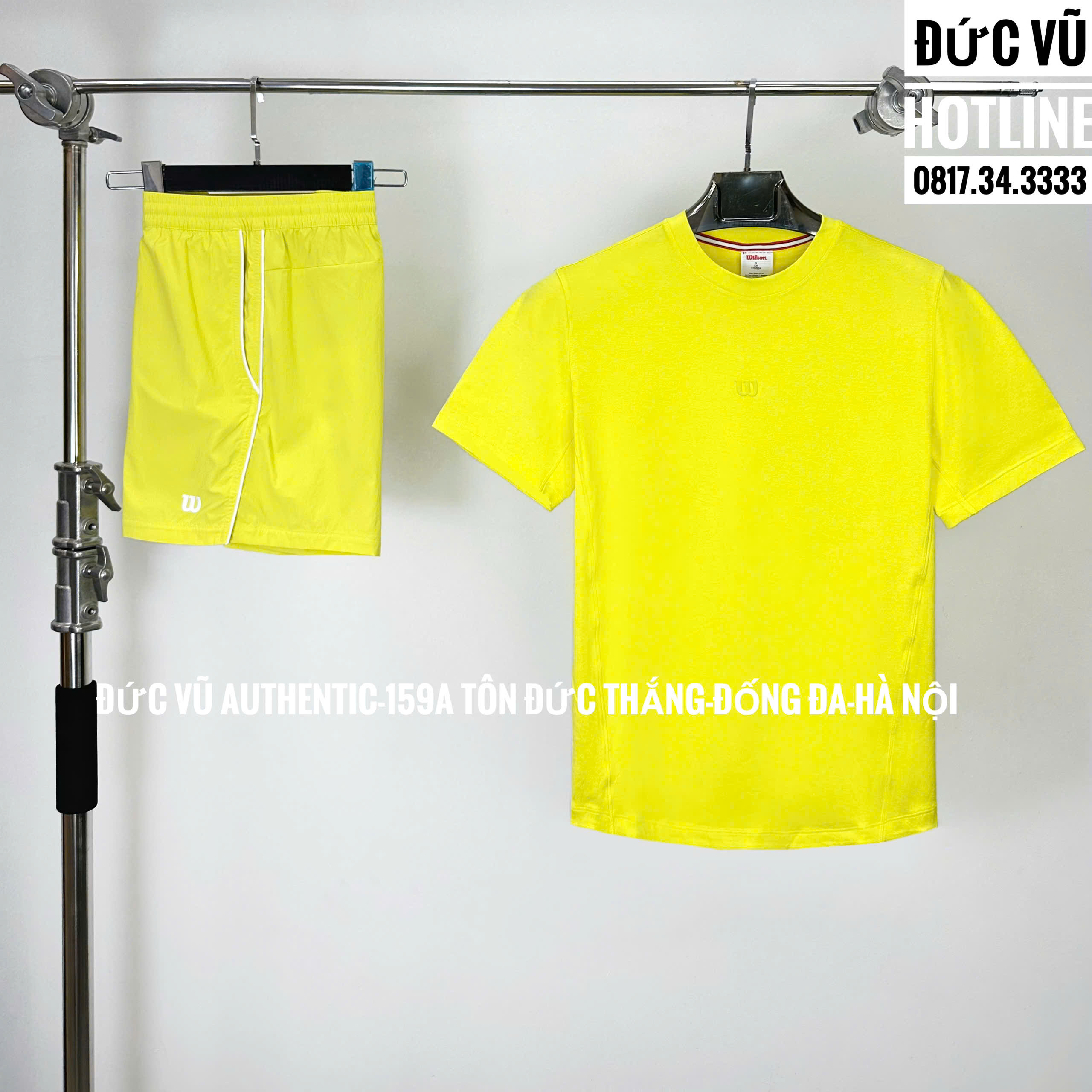 Set thể thao nam Wilson màu vàng neon
