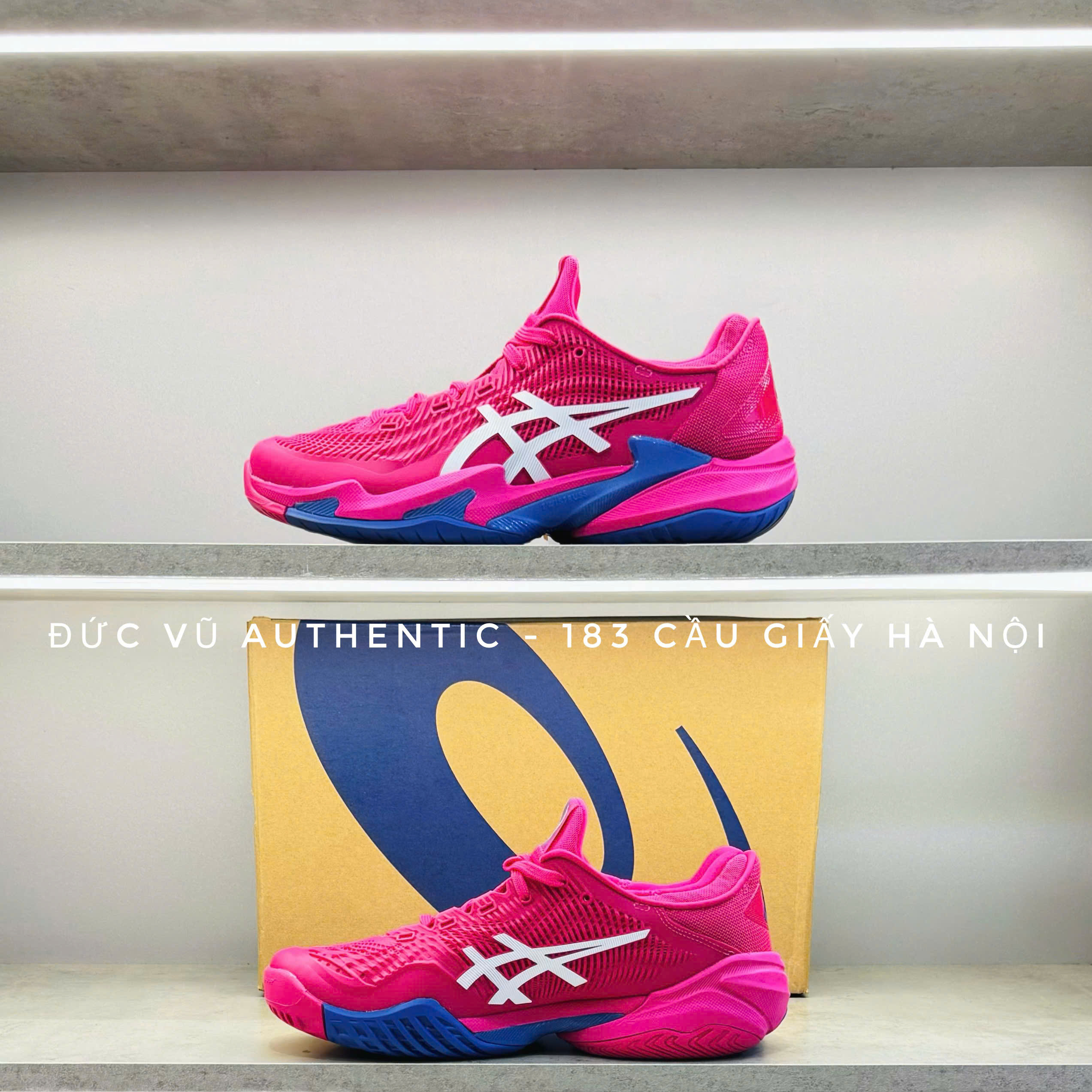 Giày Asics Court FF 3 Tokyo – Hồng/Trắng/Xanh Navy