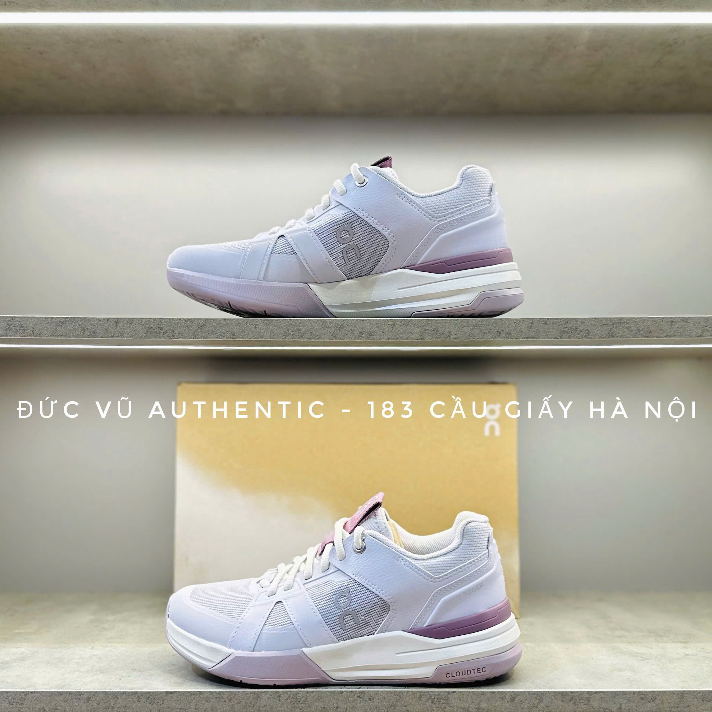 Giày thể thao On Court – Trắng Tím Pastel