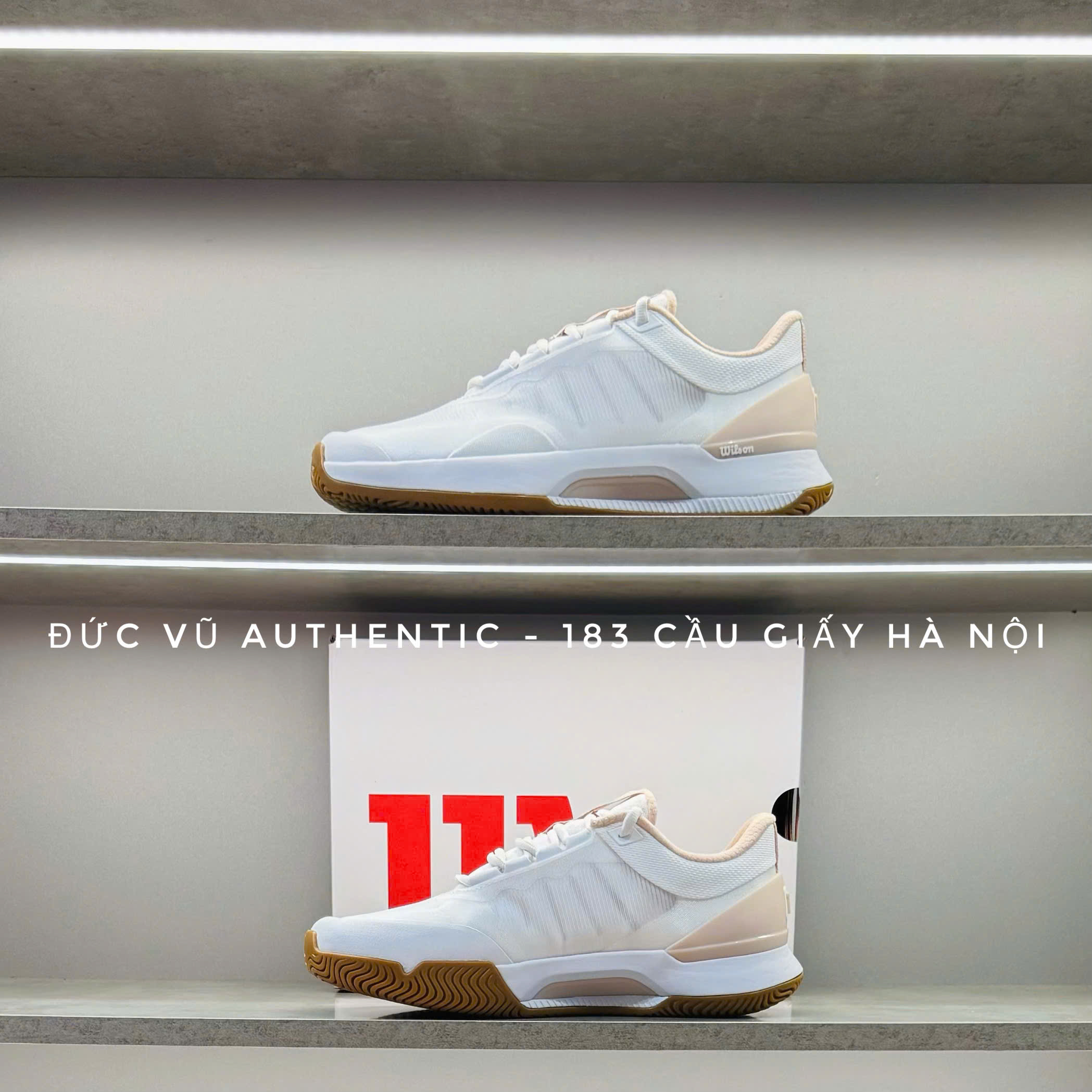 Giày Wilson Rush Pro 4.0 (Trắng/Đế Gum)