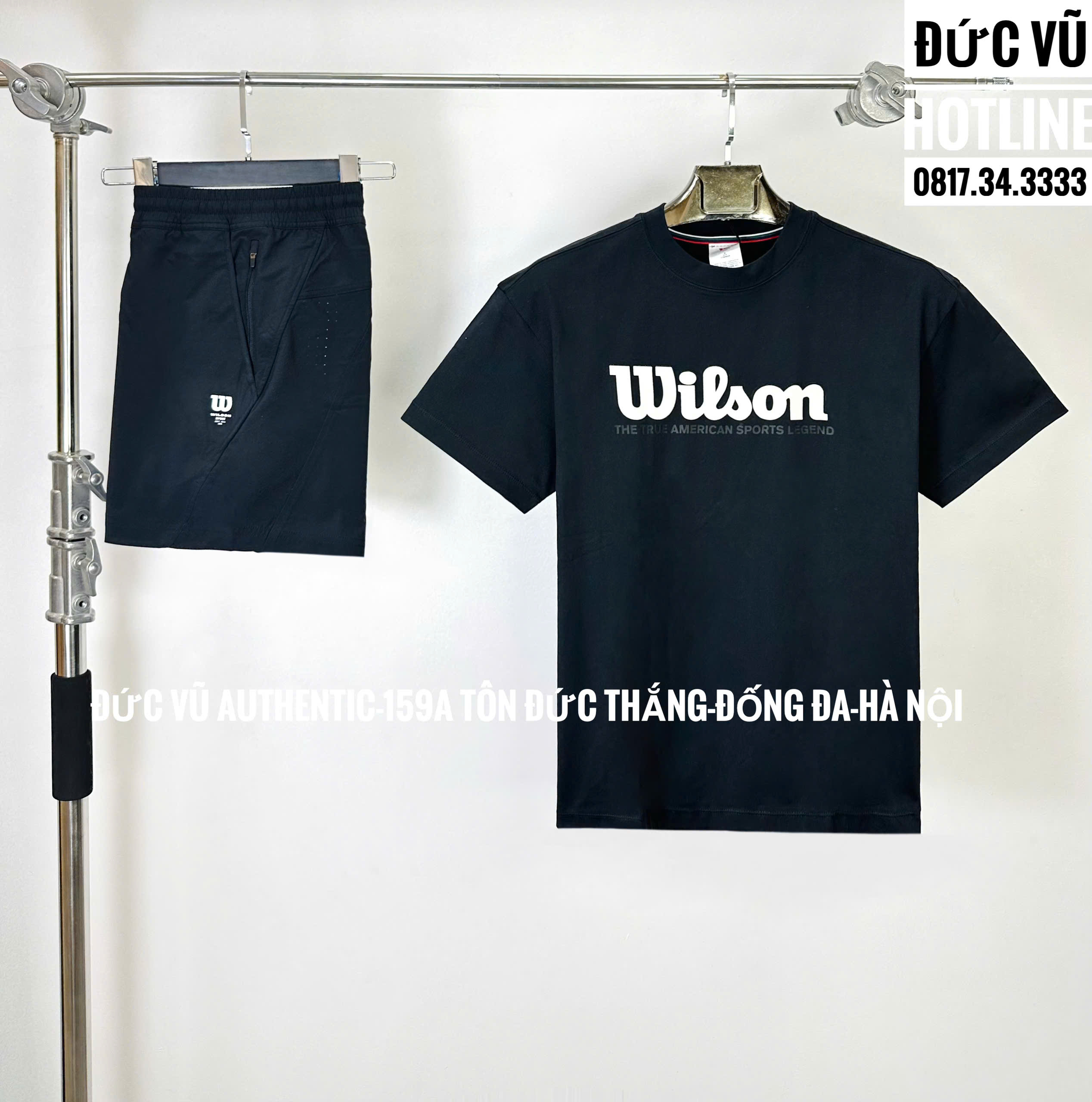 Set thể thao nam Wilson basic logo (áo thun + quần short)