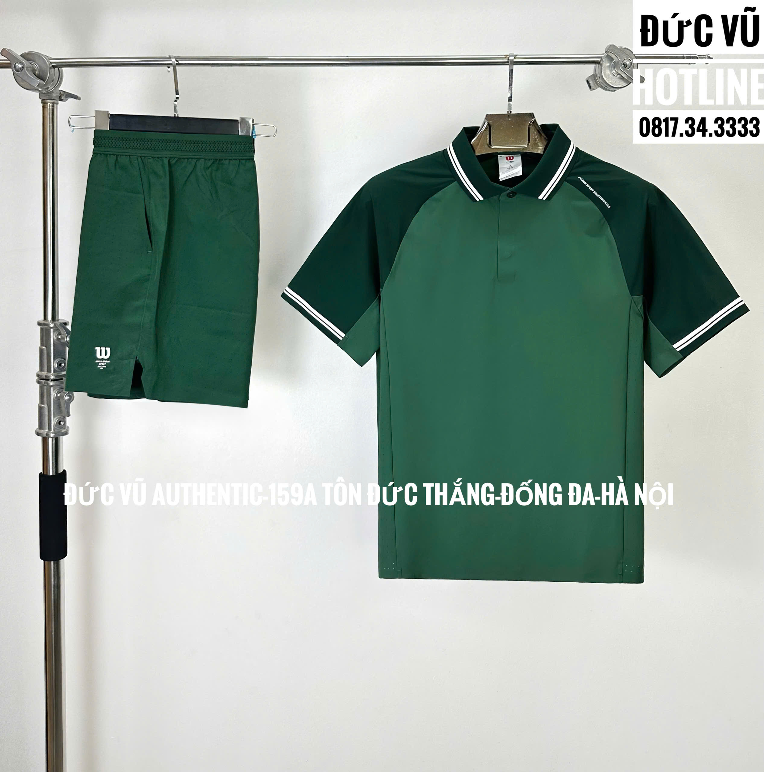 Bộ thể thao Wilson polo xanh lá cao cấp