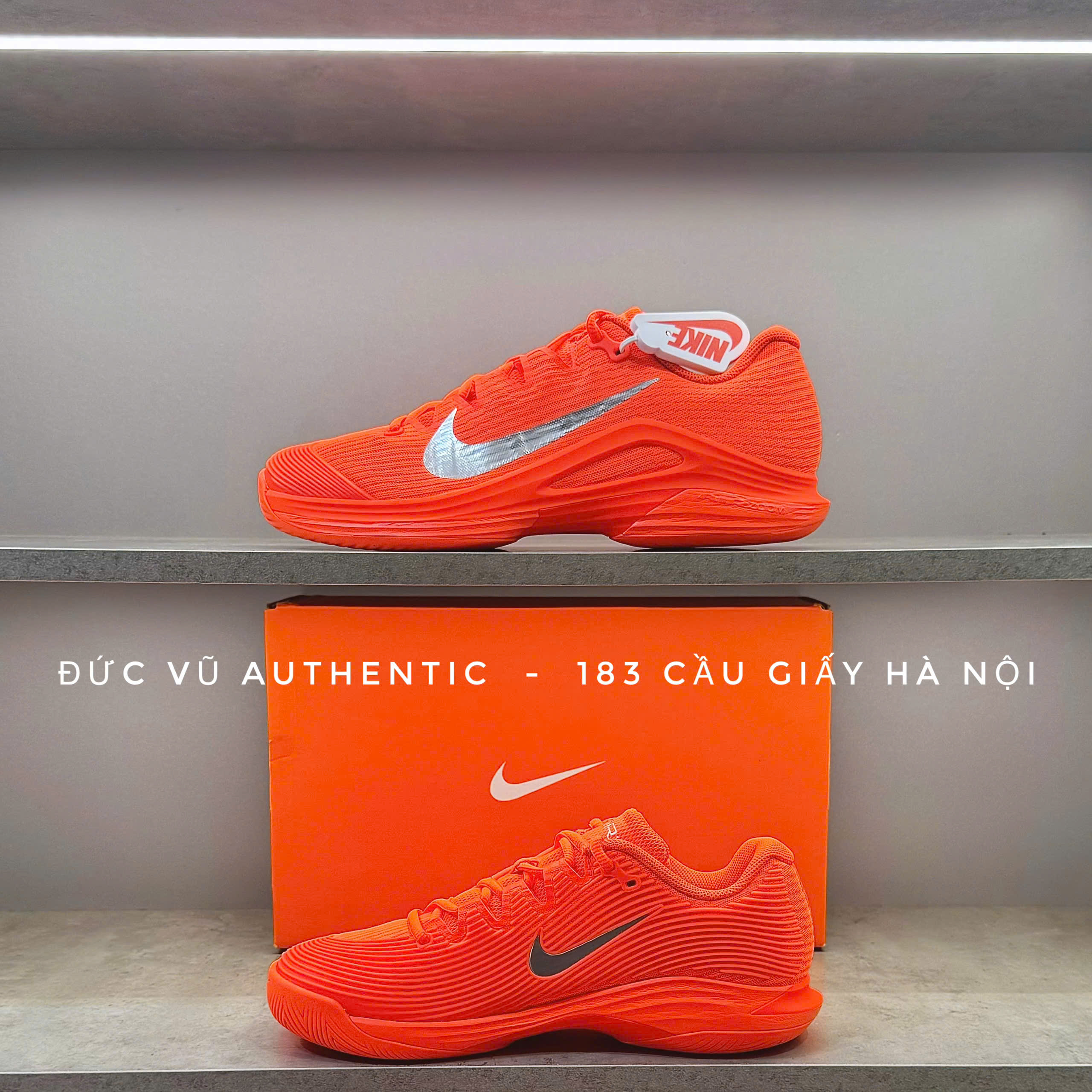NikeCourt Air Zoom Vapor 11 – Giày Tennis Nam/Nữ (Màu Đỏ Cam).