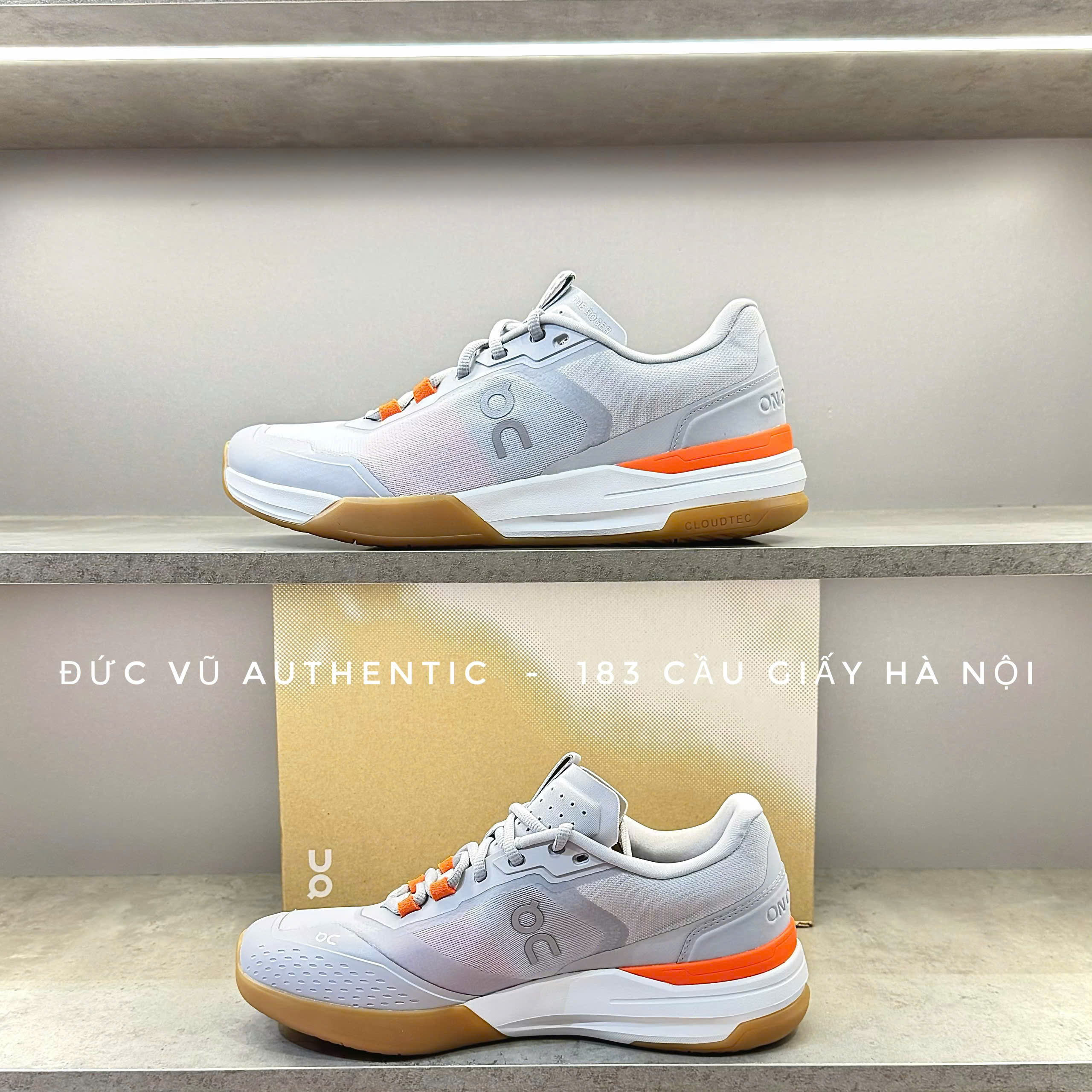 Giày thể thao On Cloudtec – Trắng Cam