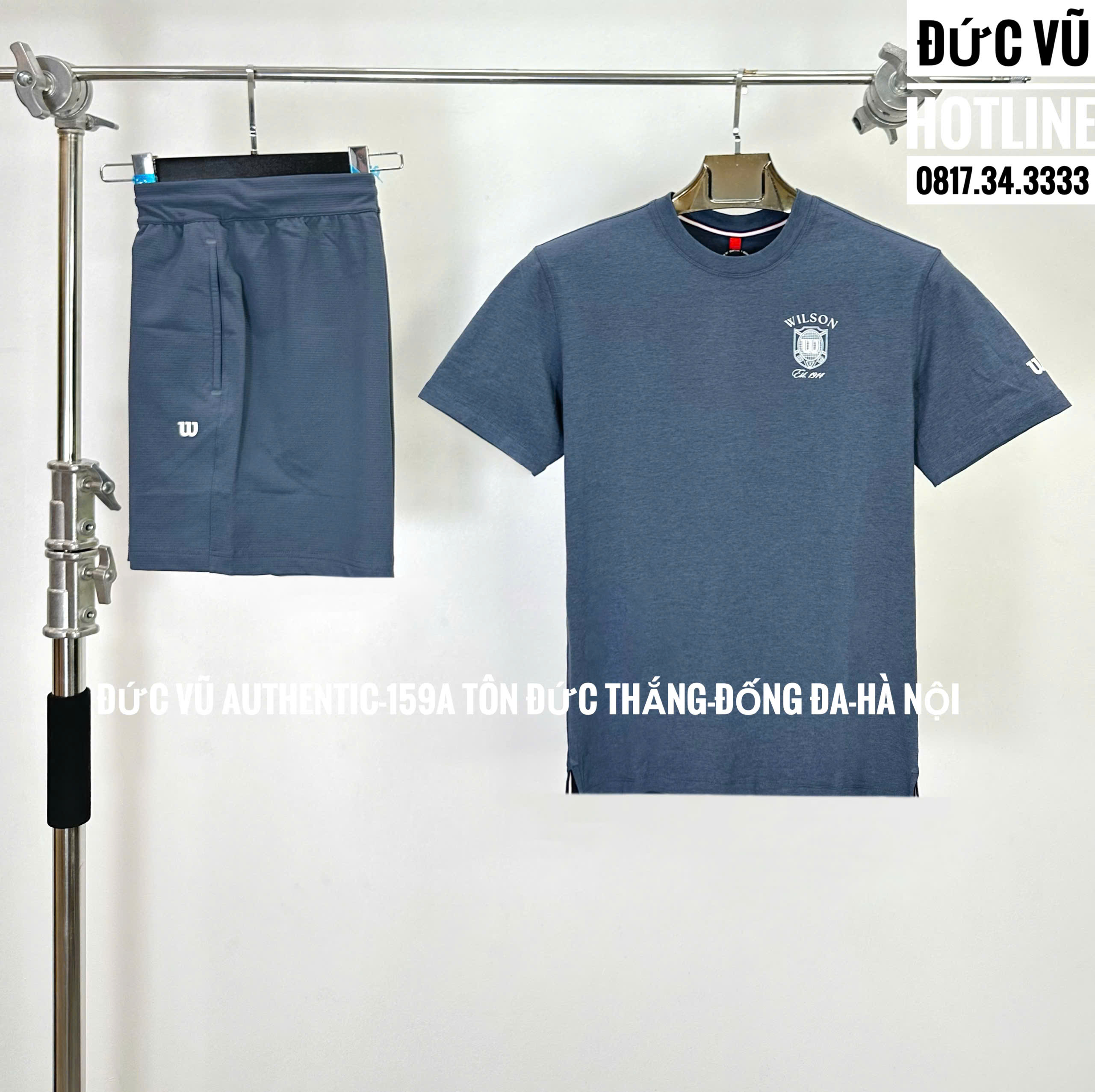 Set thể thao nam Wilson T-shirt xám (