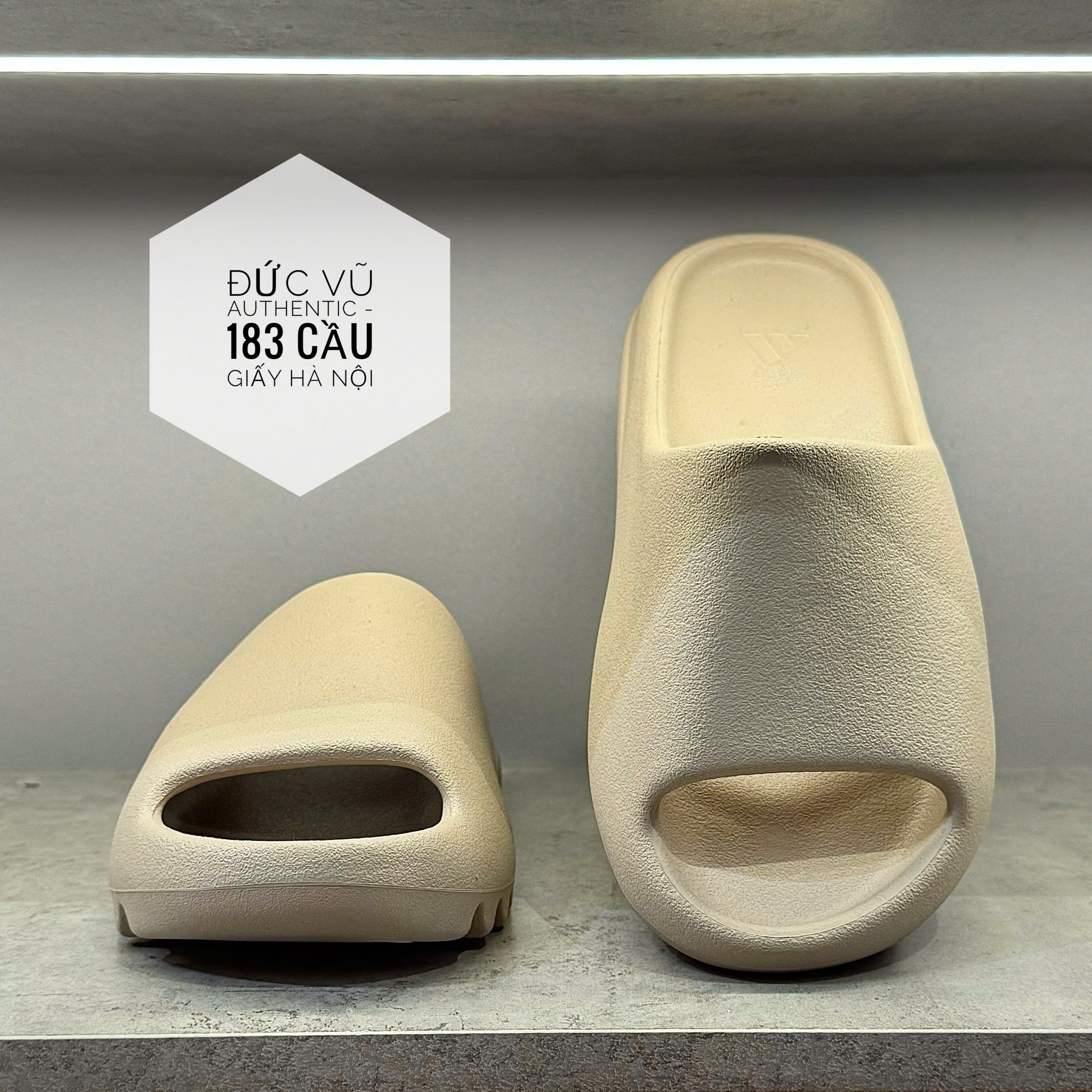 Dép Adidas nguyên khối màu nâu nhạt (nude)
