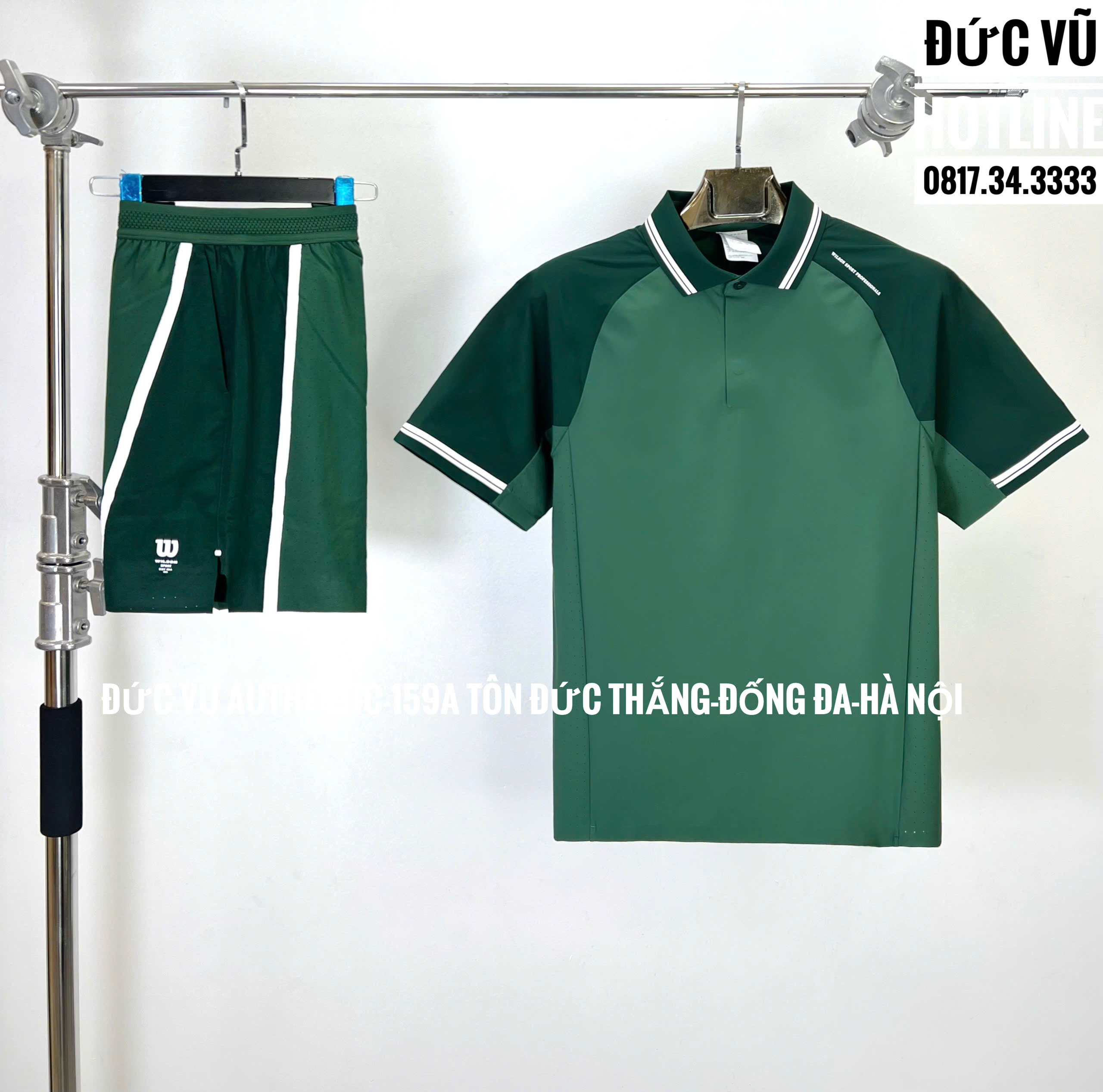 Bộ thể thao Wilson polo xanh lá cao cấp