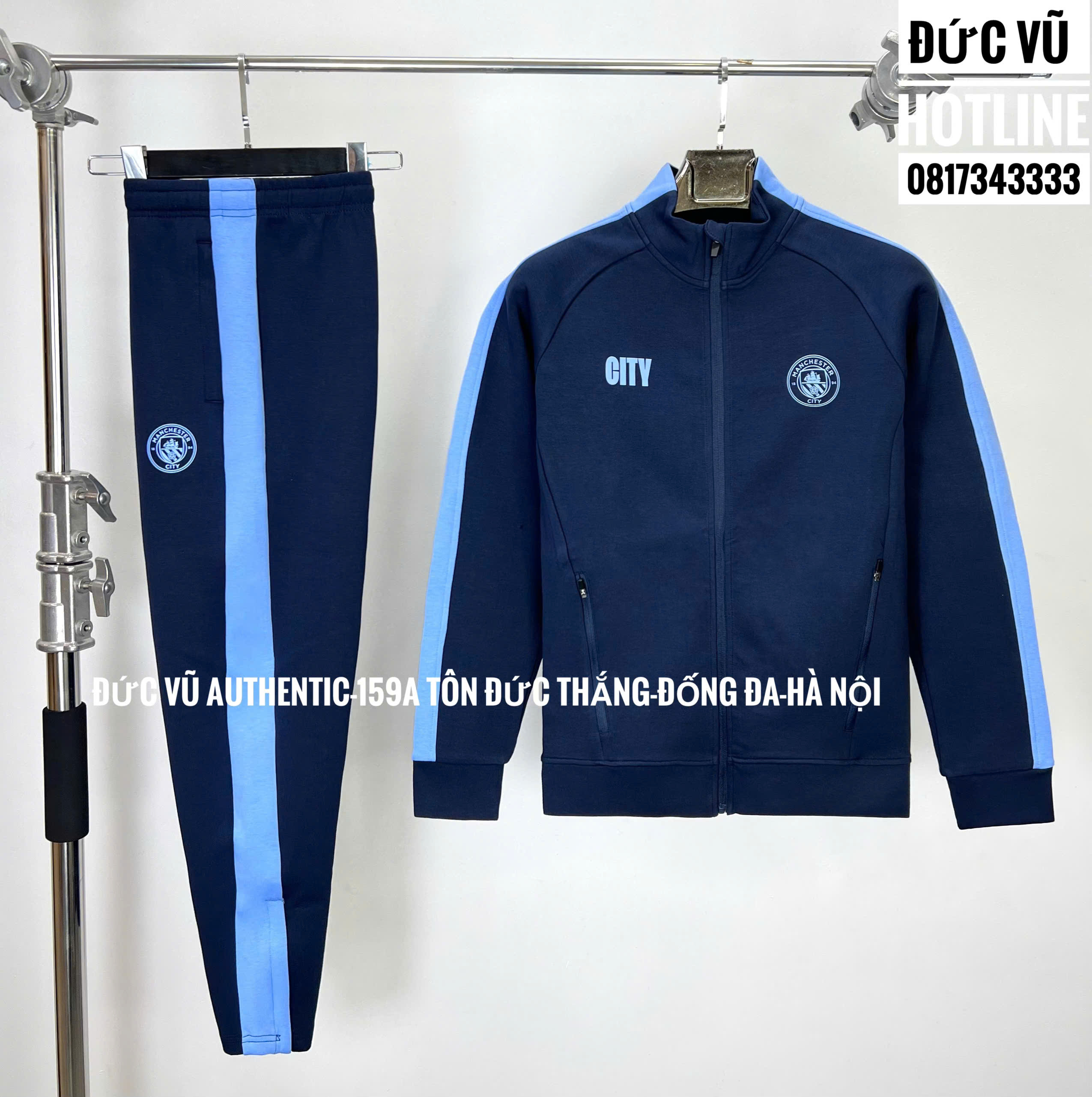 Bộ Manchester City màu xanh navy – xanh baby