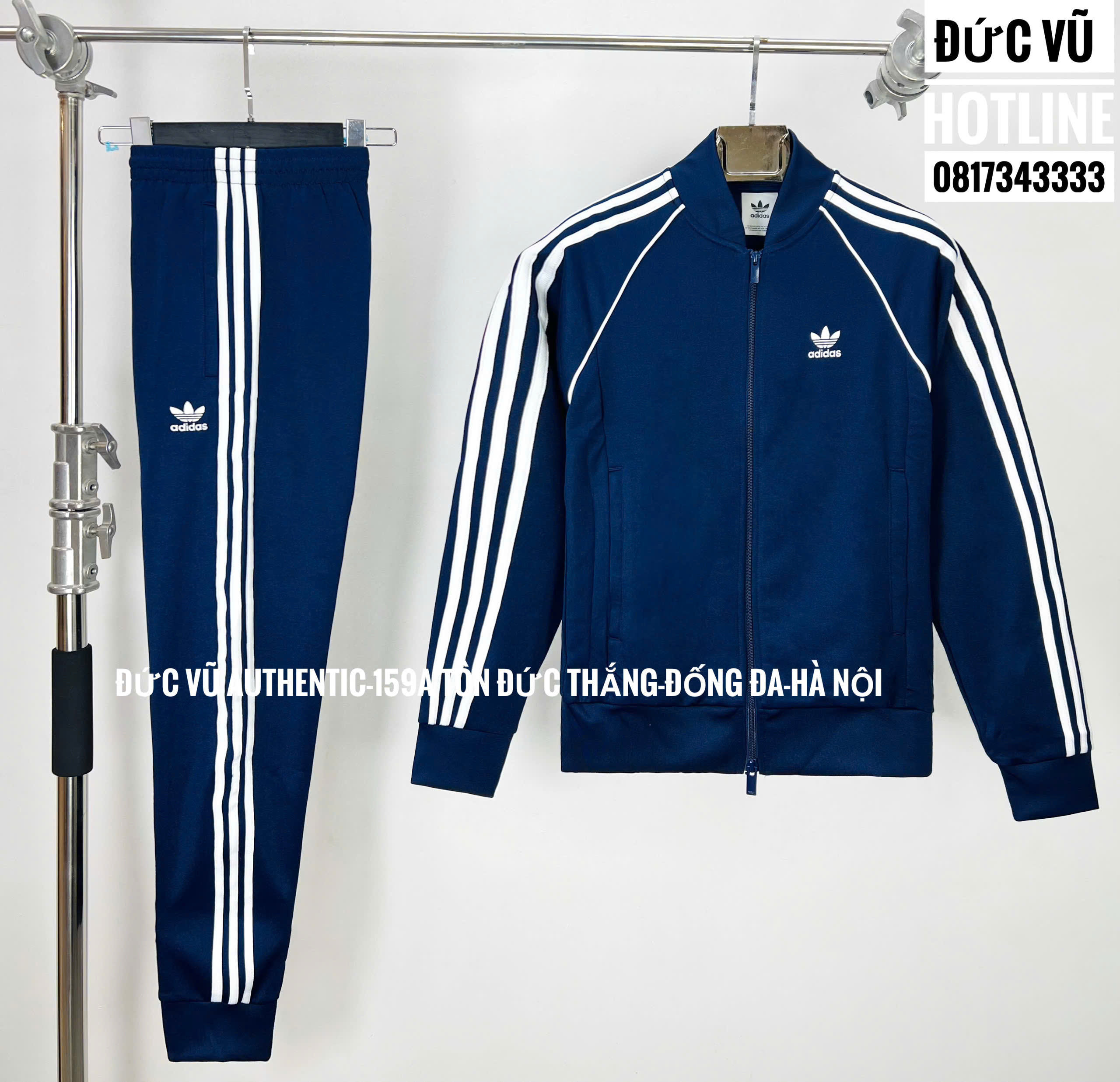 Bộ adidas Originals 3-Stripes xanh navy