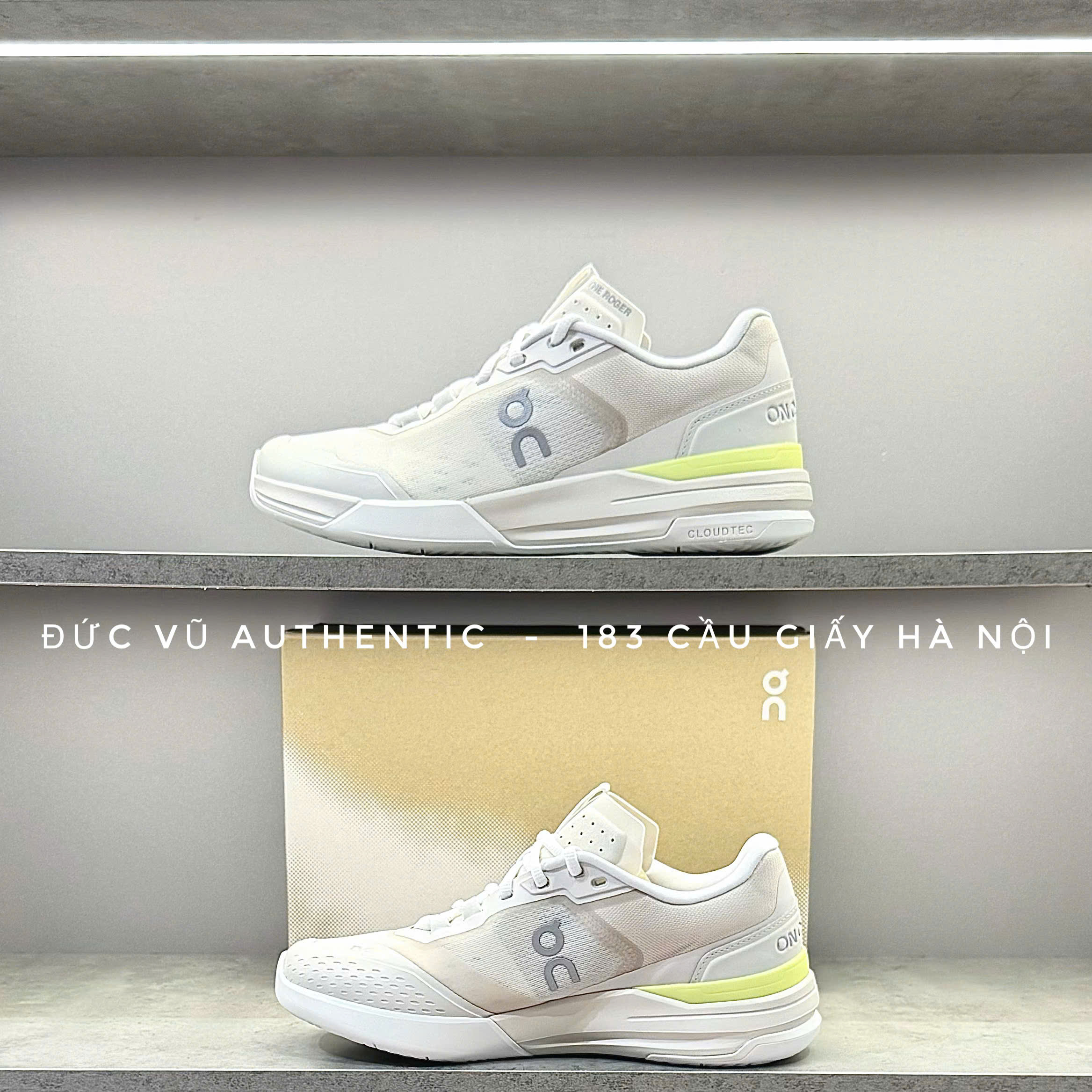 Giày thể thao On Cloudtec – Trắng Kem Vàng Nhạt