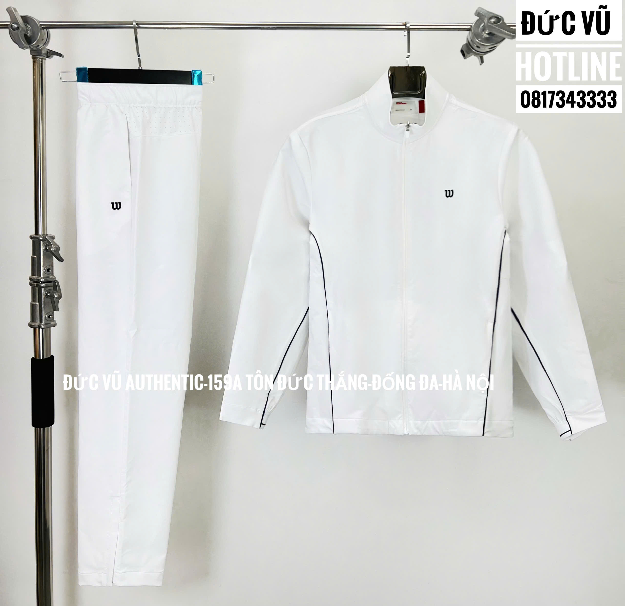 Bộ quần áo thể thao Wilson trắng