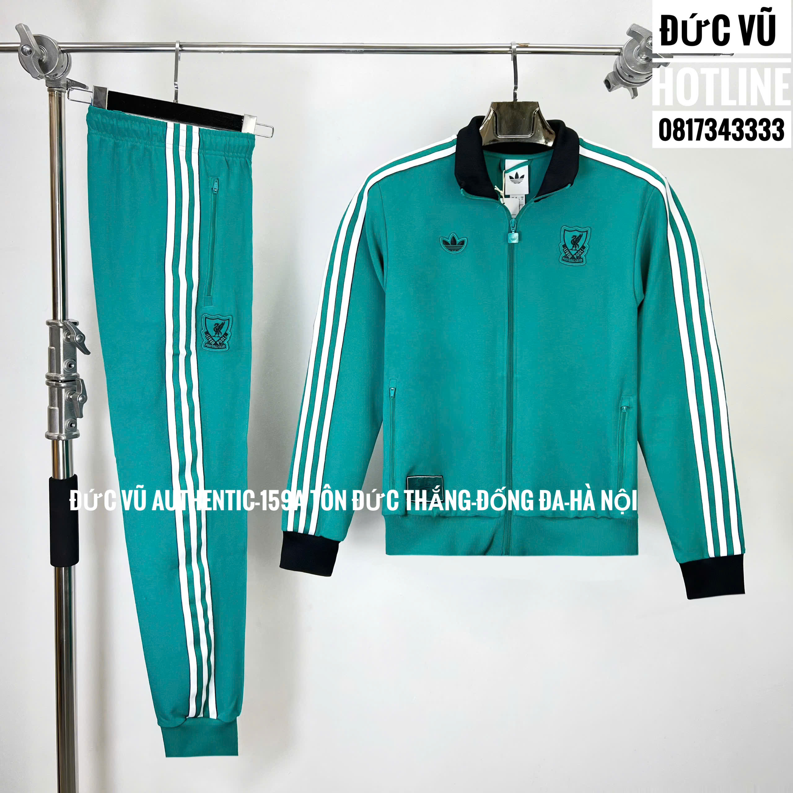 SET THỂ THAO NAM ADIDAS X LIVERPOOL XANH NGỌC