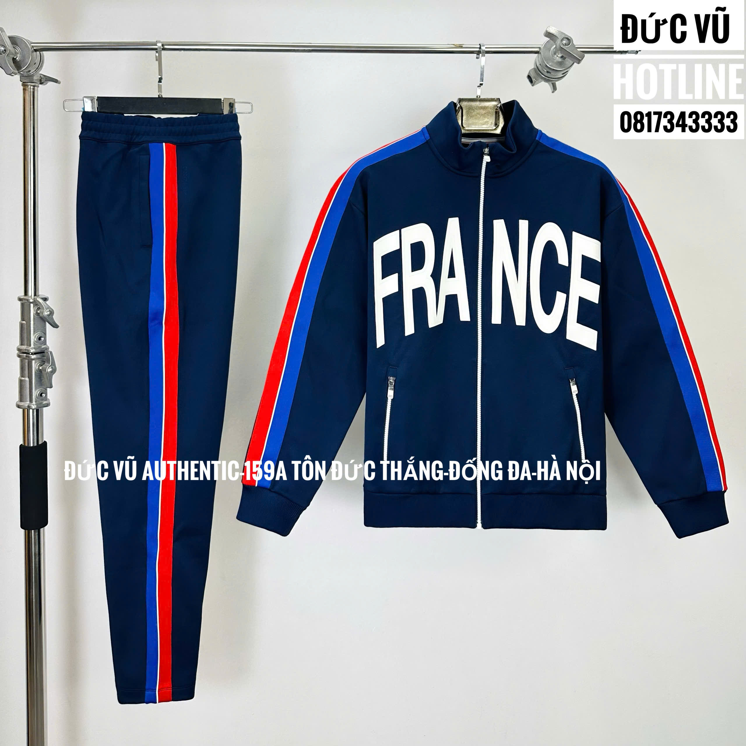 Set thể thao nam Le Coq Sportif France navy phối đỏ – xanh