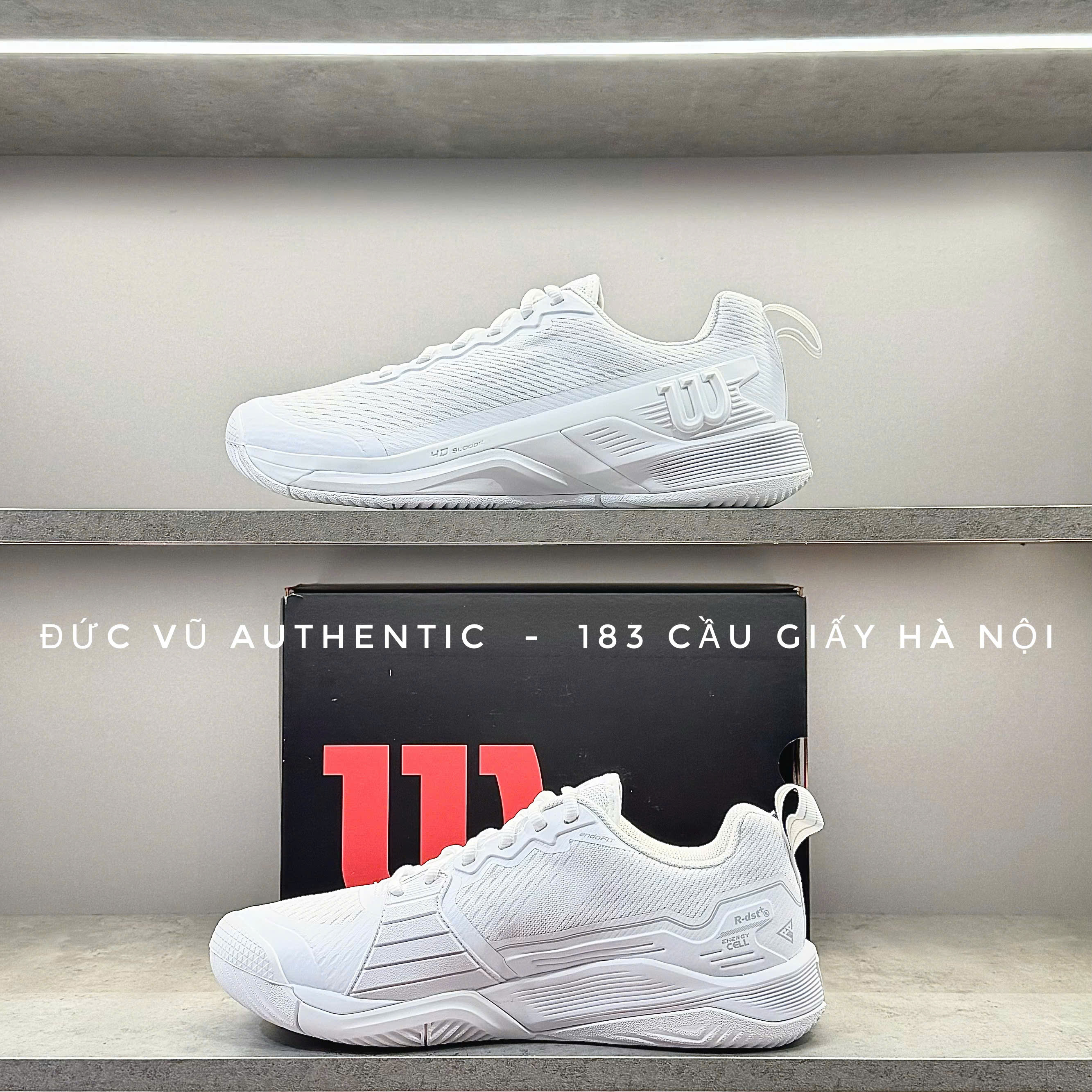 Giày thể thao Wilson Rush Pro 4.0 All White