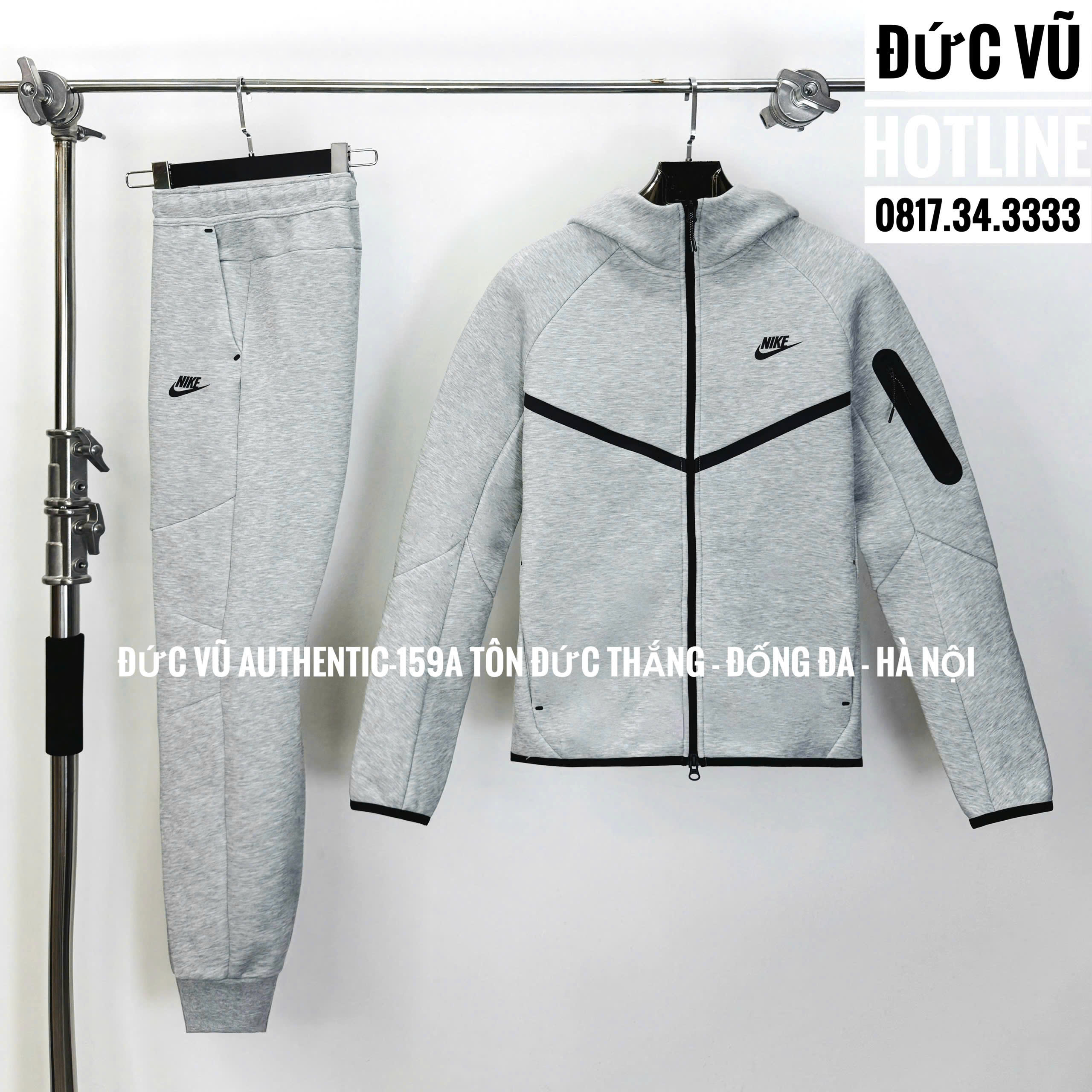Nike Tech Fleece Windrunner Set – Xám sáng
